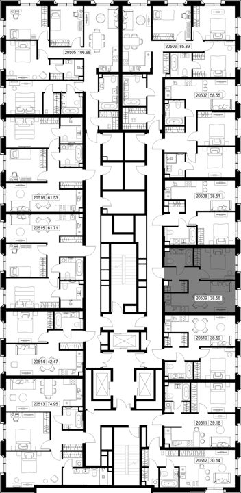 1-комнатная квартира, 38,6 м² — фото 2