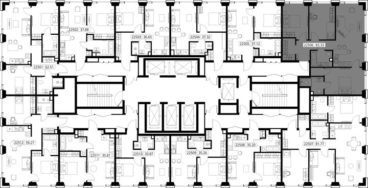 3-комнатная квартира, 83,3 м² — фото 2