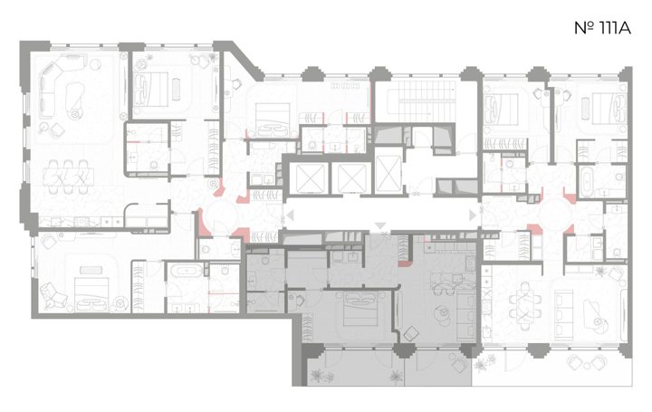 1-комнатная квартира, 68,6 м² — фото 2