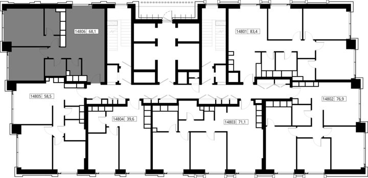 2-комнатная квартира, 68,1 м² — фото 2