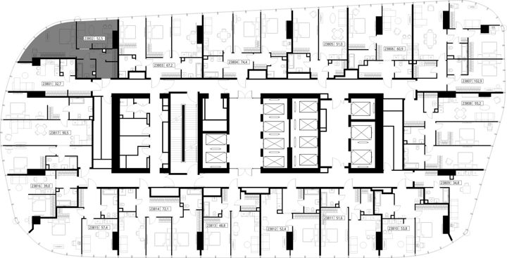 1-комнатная квартира, 52,5 м² — фото 2
