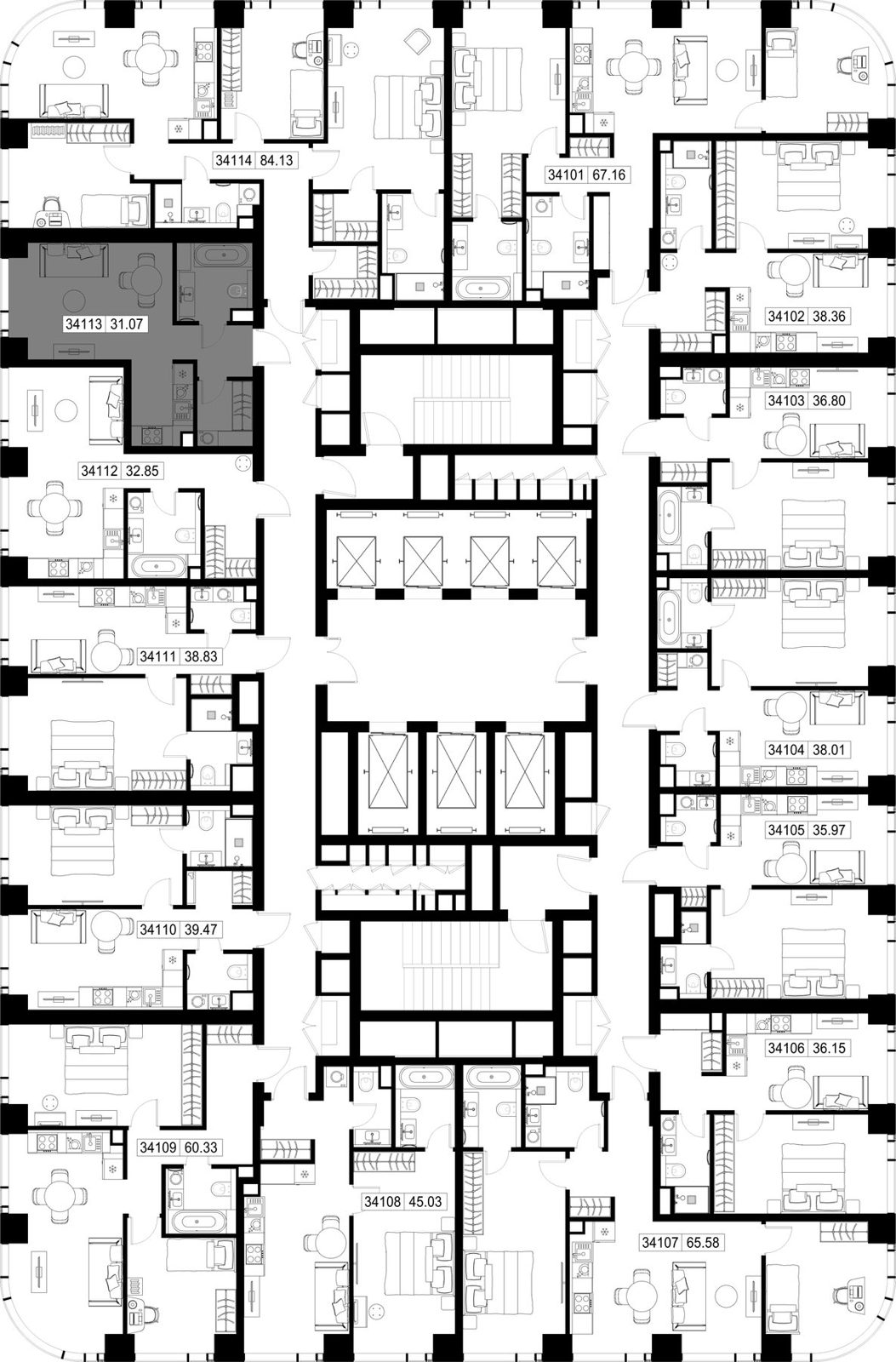 Квартира-студия, 31,1 м² — фото 2