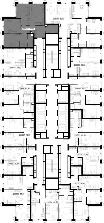3-комнатная квартира, 77,1 м² — фото 2