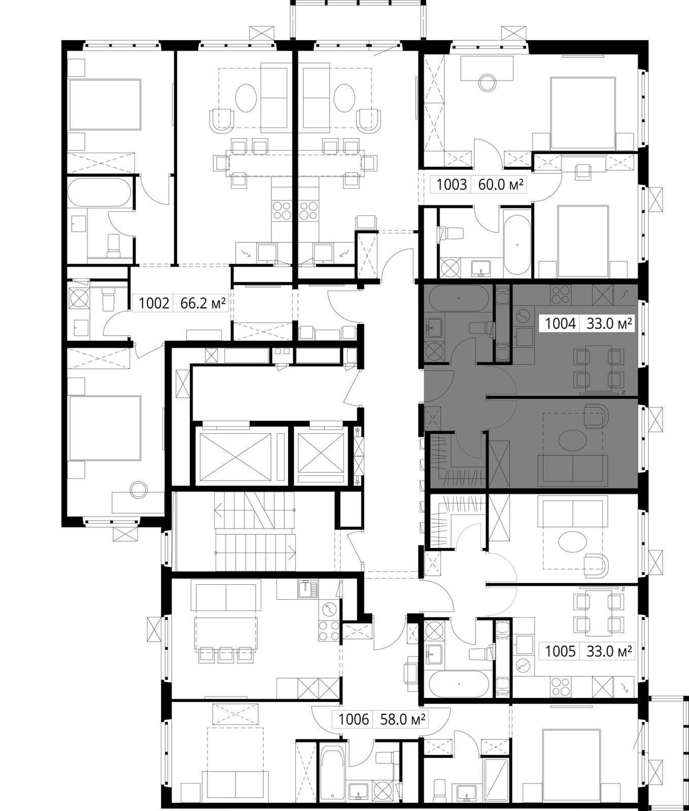 1-комнатная квартира, 33 м² — фото 2