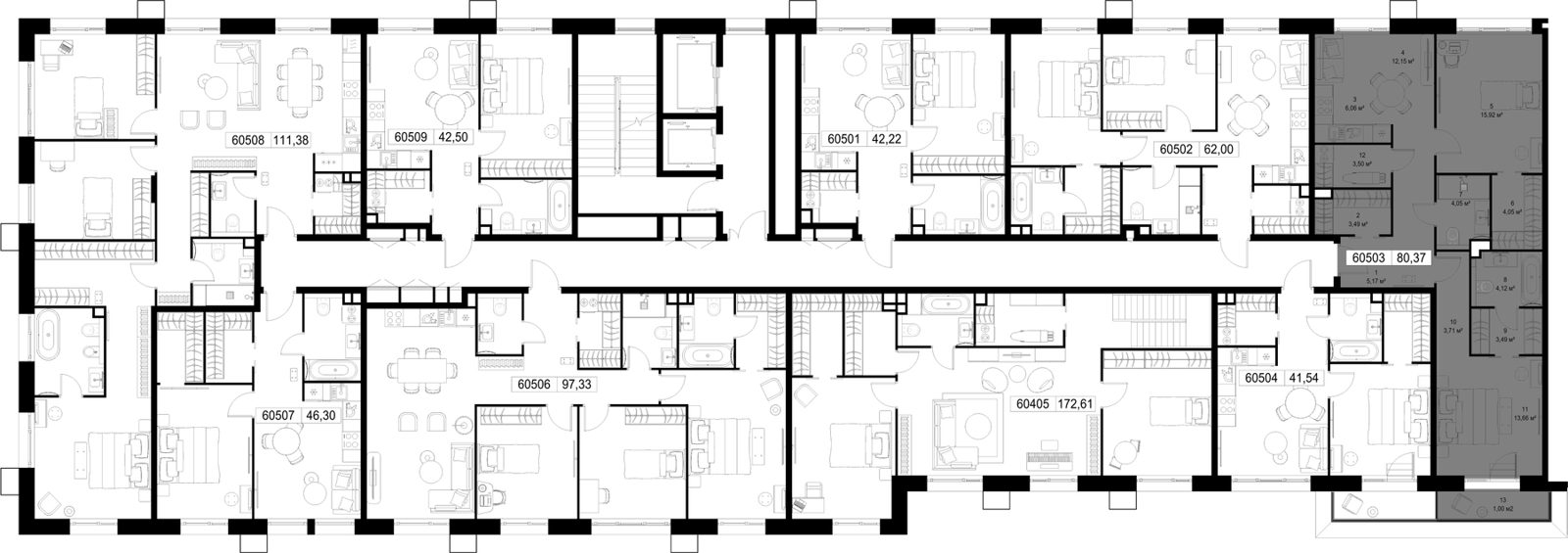 2-комнатная квартира, 80,4 м² — фото 3