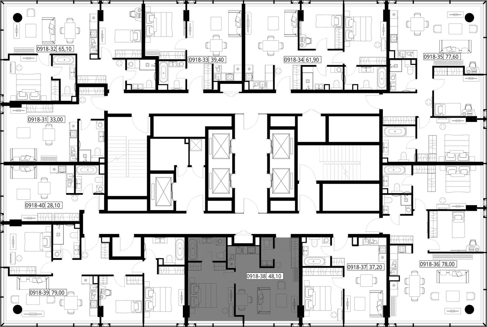 1-комнатная квартира, 48,1 м² — фото 2