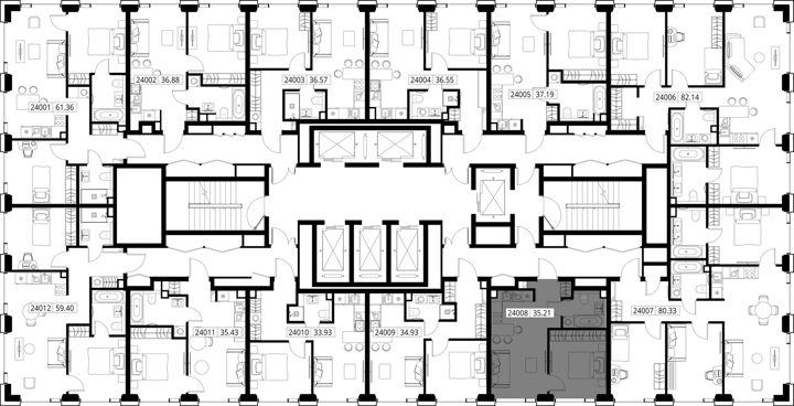 1-комнатная квартира, 35,2 м² — фото 2