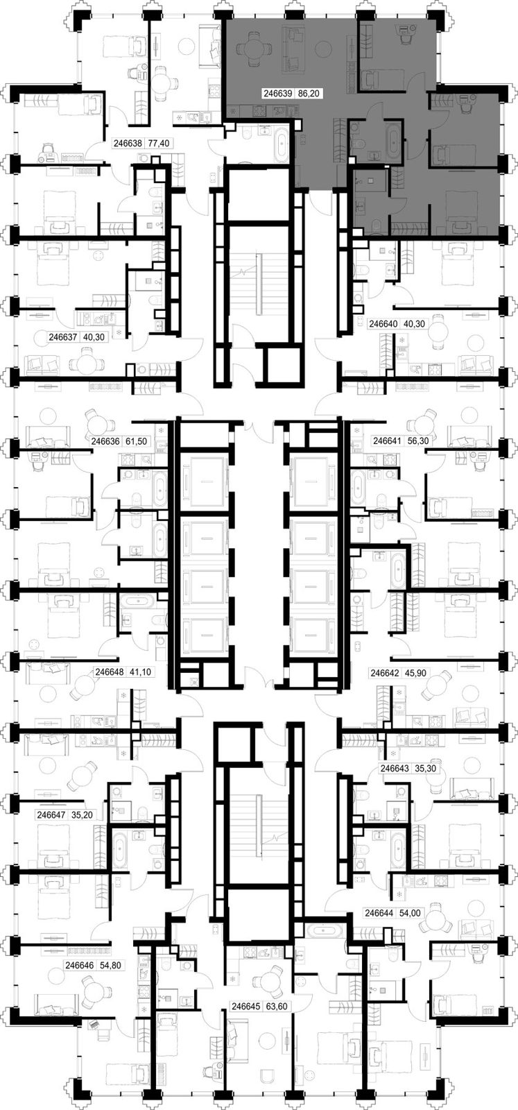 3-комнатная квартира, 86,2 м² — фото 2