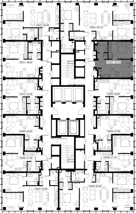 1-комнатная квартира, 38,5 м² — фото 2