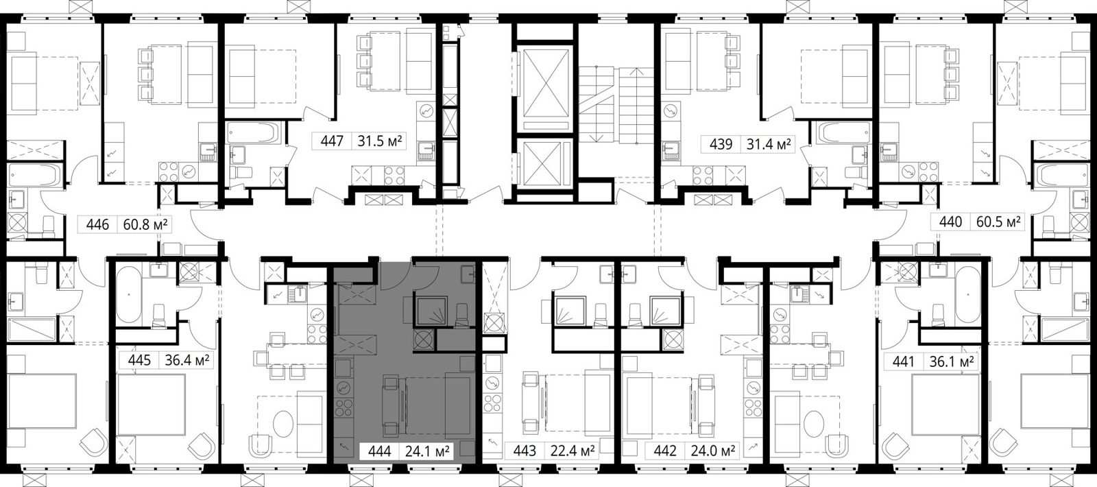 Квартира-студия, 24,1 м² — фото 2