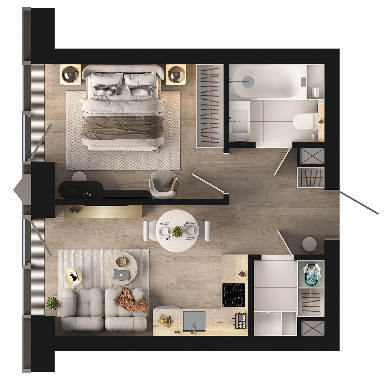 1-комнатная квартира, 36,1 м² — фото 2