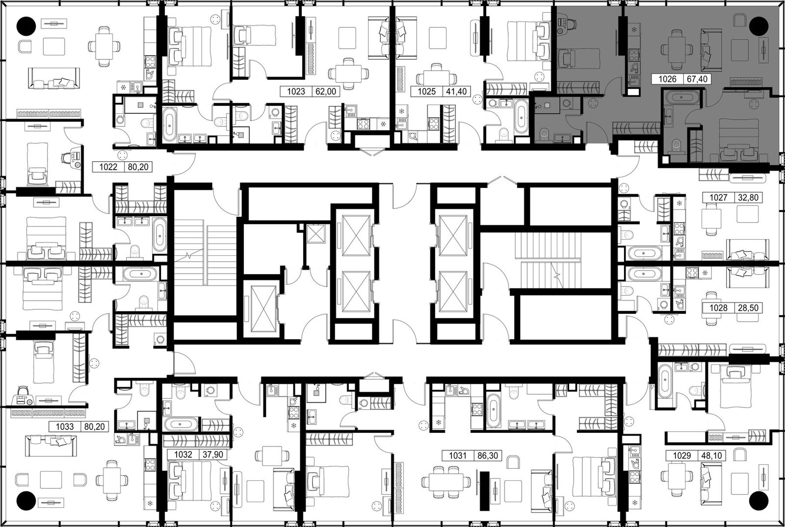 2-комнатная квартира, 67,4 м² — фото 2