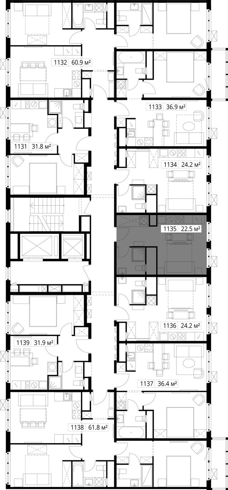 Квартира-студия, 22,5 м² — фото 2