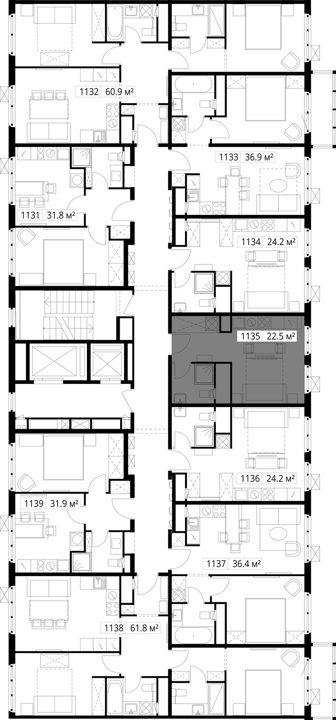 Квартира-студия, 22,5 м² — фото 2