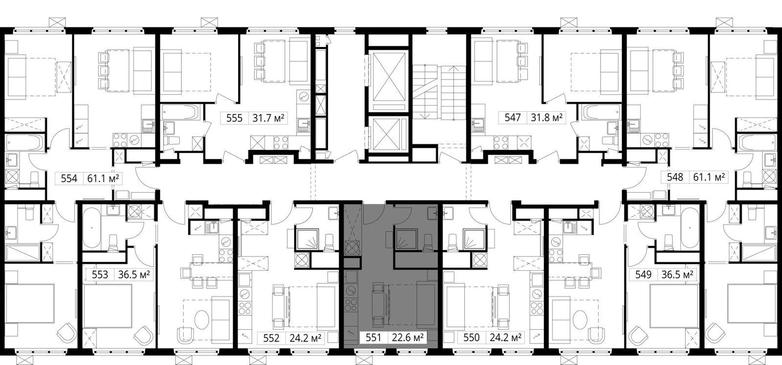Квартира-студия, 22,6 м² — фото 2