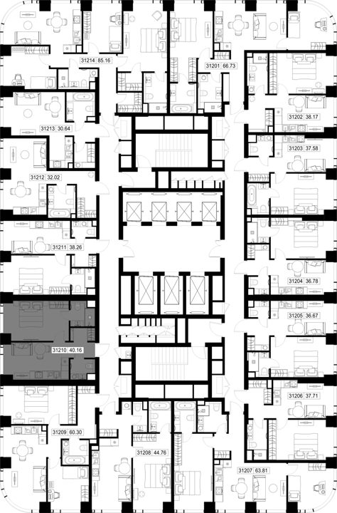 1-комнатная квартира, 40,2 м² — фото 2