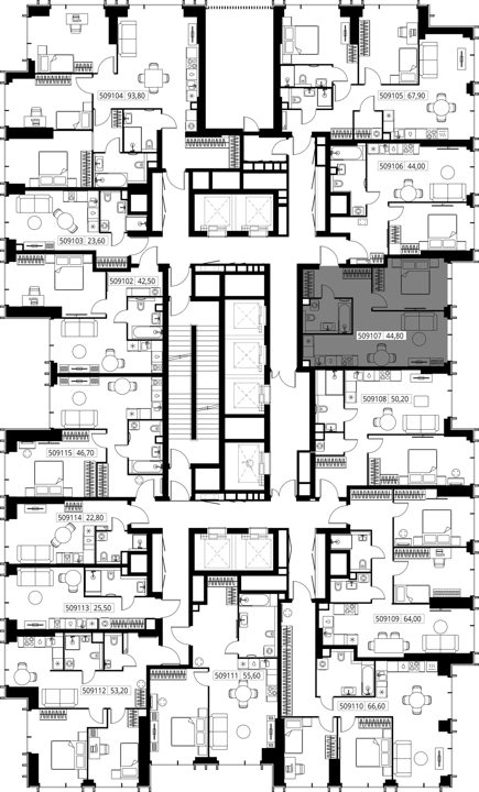 1-комнатная квартира, 44,8 м² — фото 2