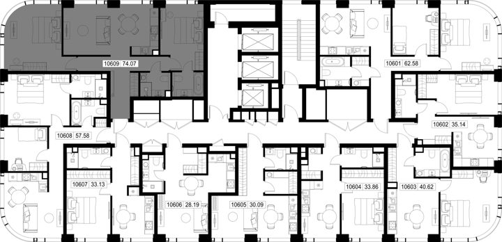 2-комнатная квартира, 74,1 м² — фото 2