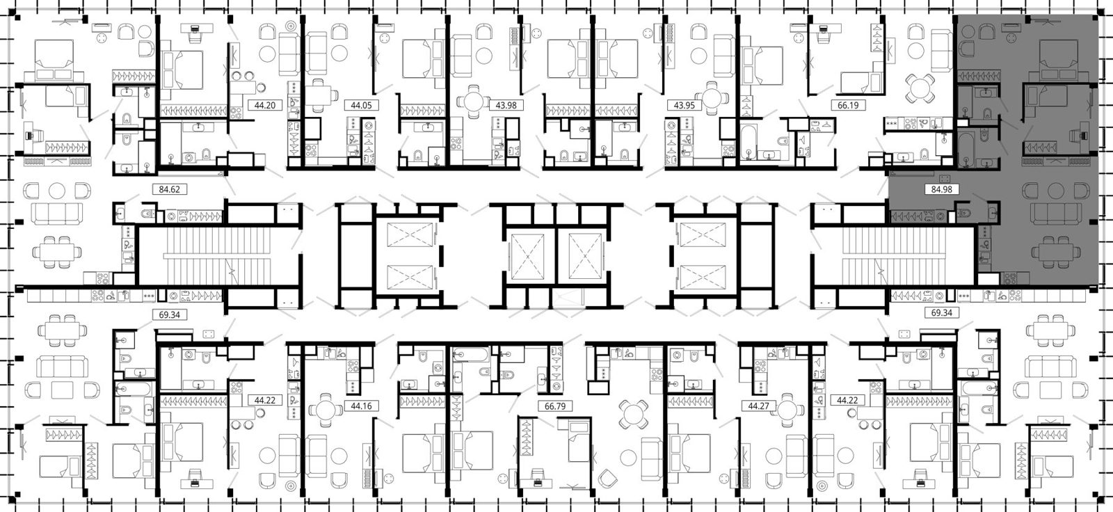 2-комнатная квартира, 84,1 м² — фото 2