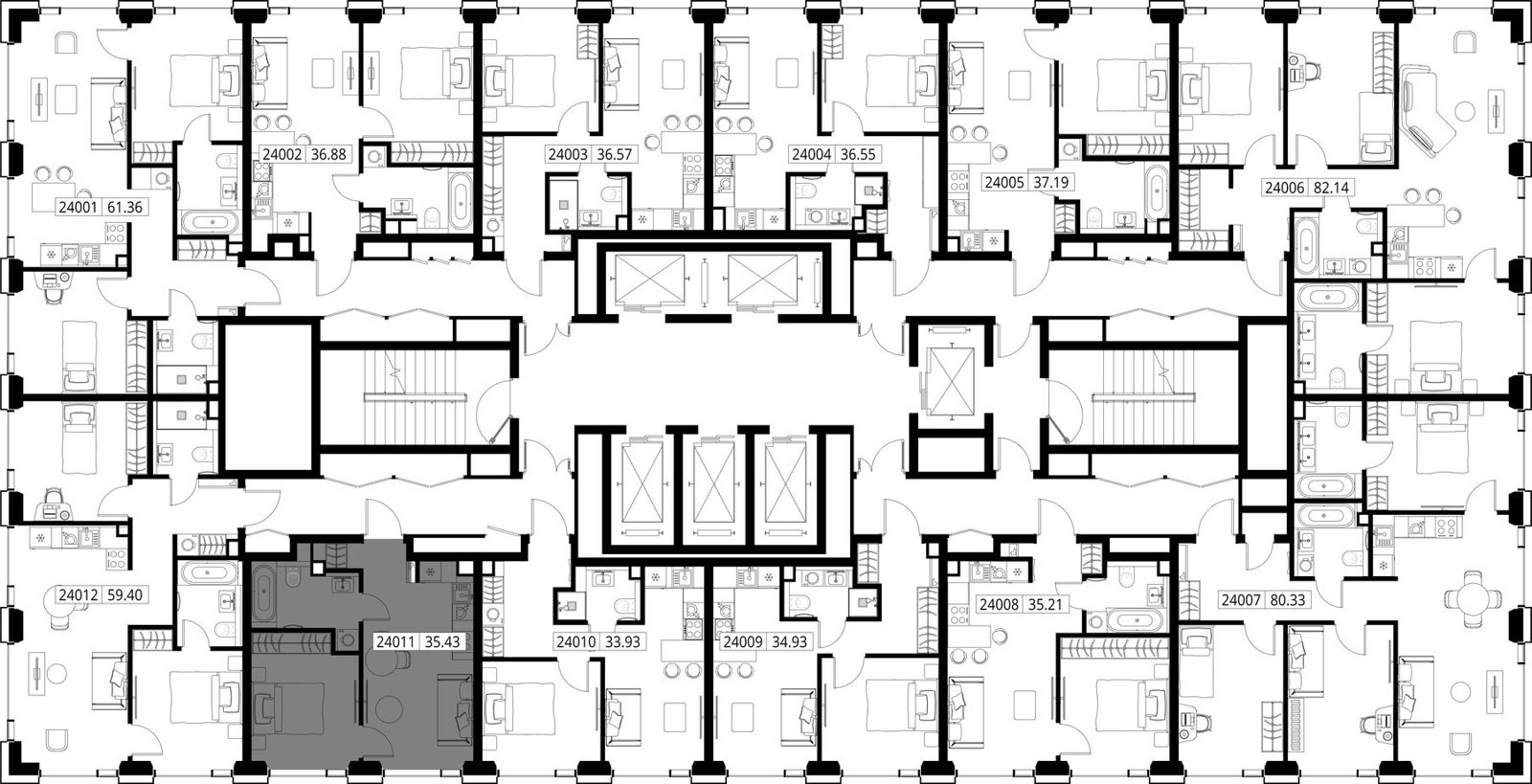 1-комнатная квартира, 35,4 м² — фото 2