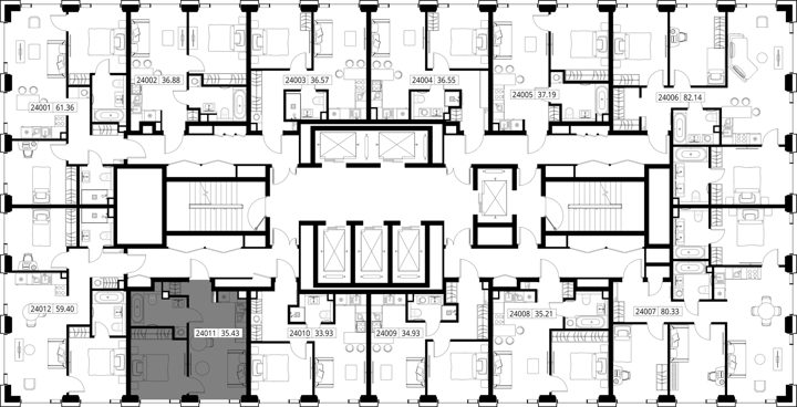 1-комнатная квартира, 35,4 м² — фото 2
