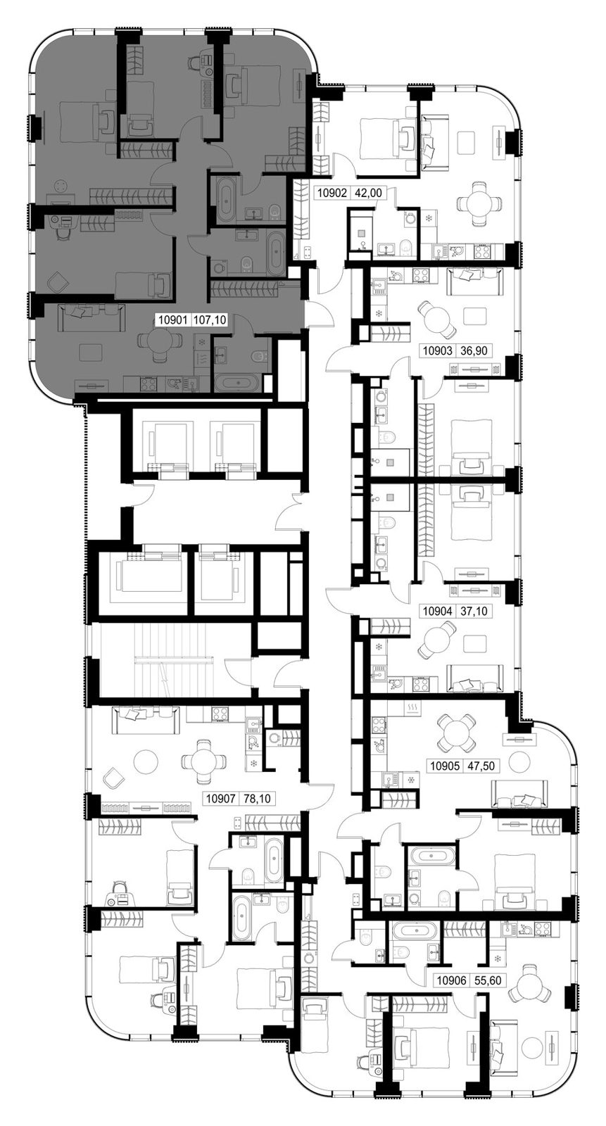 4-комнатная квартира, 107,1 м² — фото 2