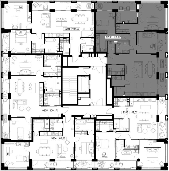 3-комнатная квартира, 135,3 м² — фото 2