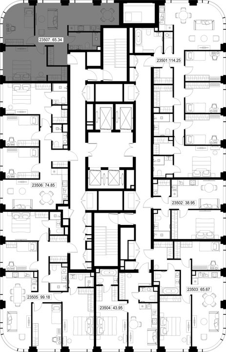 2-комнатная квартира, 65,3 м² — фото 2