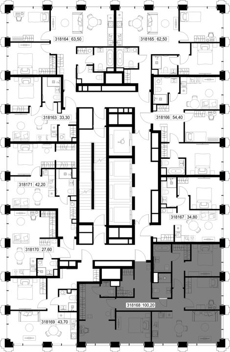 3-комнатная квартира, 100,2 м² — фото 2