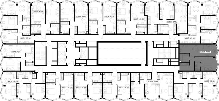 1-комнатная квартира, 49,9 м² — фото 2