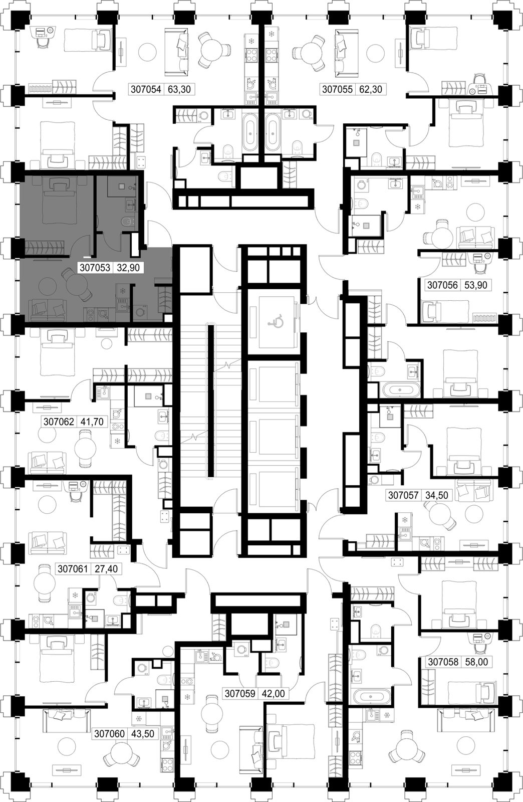 1-комнатная квартира, 32,9 м² — фото 2