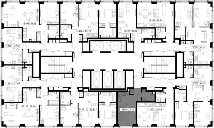 Квартира-студия, 23,8 м² — фото 2