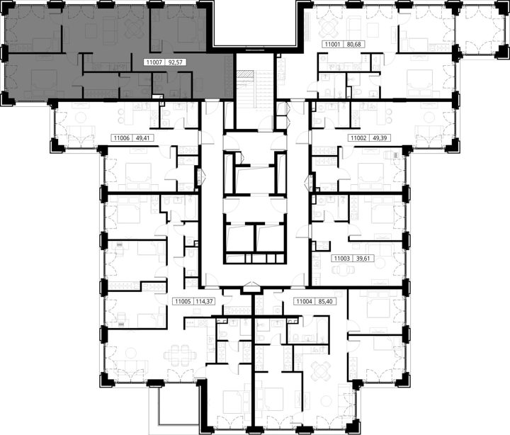 3-комнатная квартира, 92,6 м² — фото 2