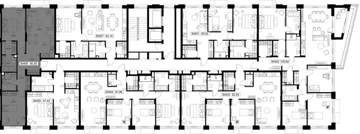 2-комнатная квартира, 80,8 м² — фото 2