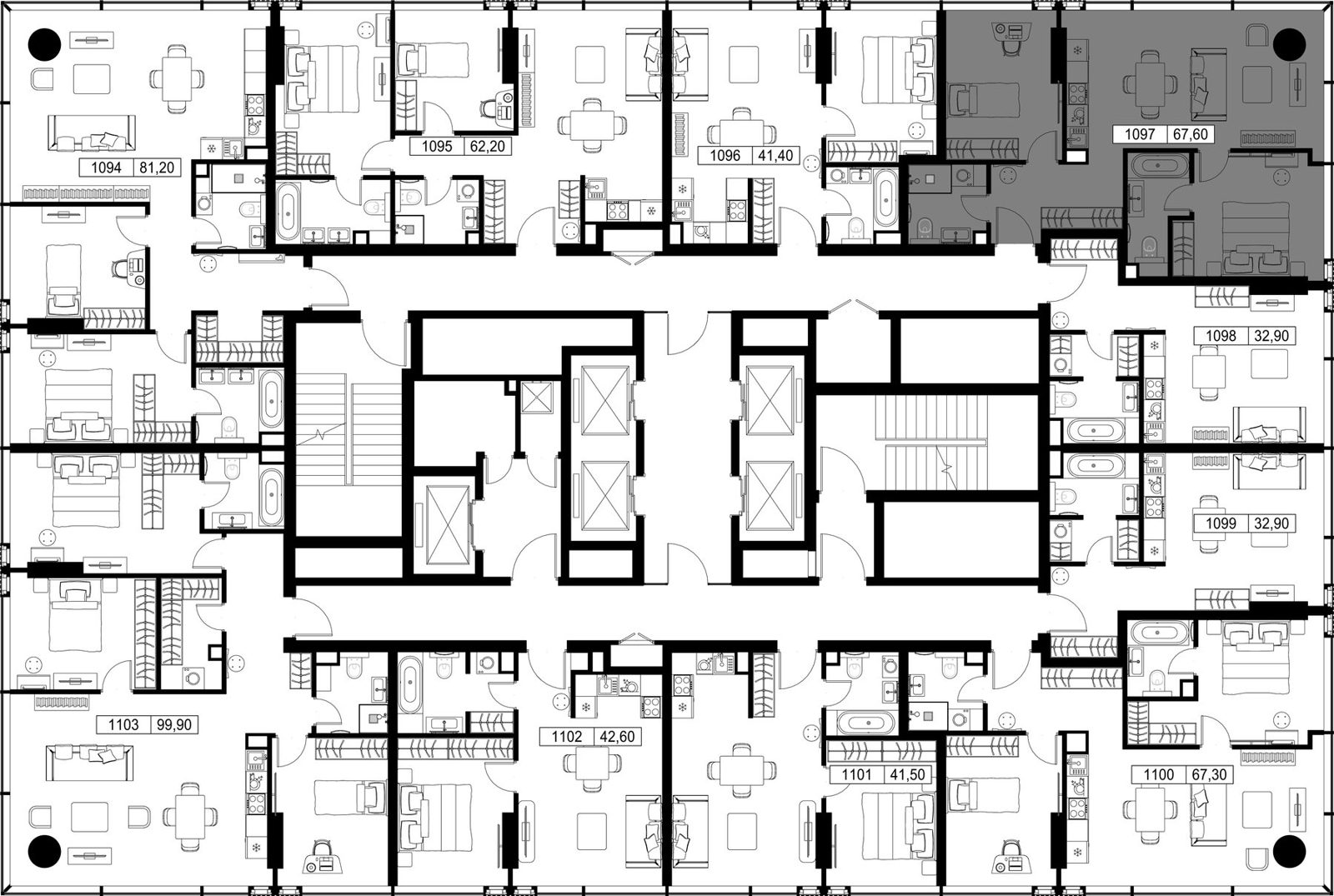 2-комнатная квартира, 67,6 м² — фото 2