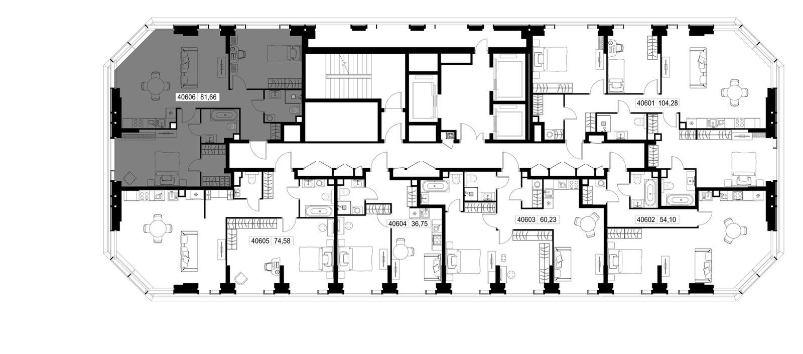 2-комнатная квартира, 81,7 м² — фото 2