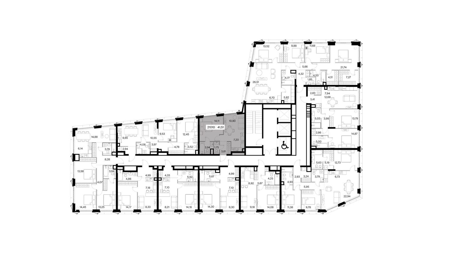 1-комнатная квартира, 41,5 м² — фото 2