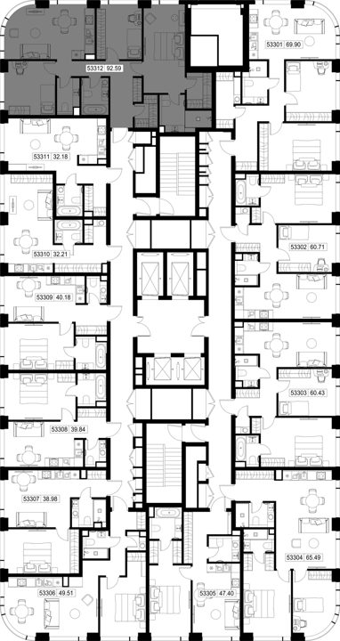 3-комнатная квартира, 92,6 м² — фото 2