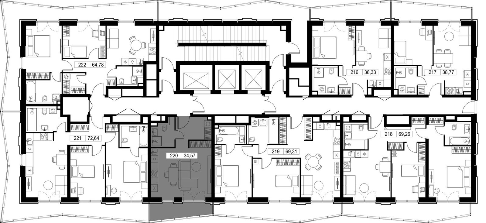 Квартира-студия, 34,7 м² — фото 2