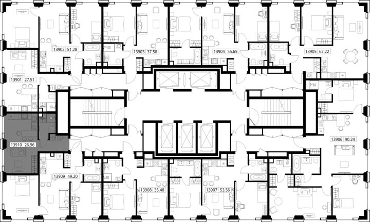 Квартира-студия, 27 м² — фото 2