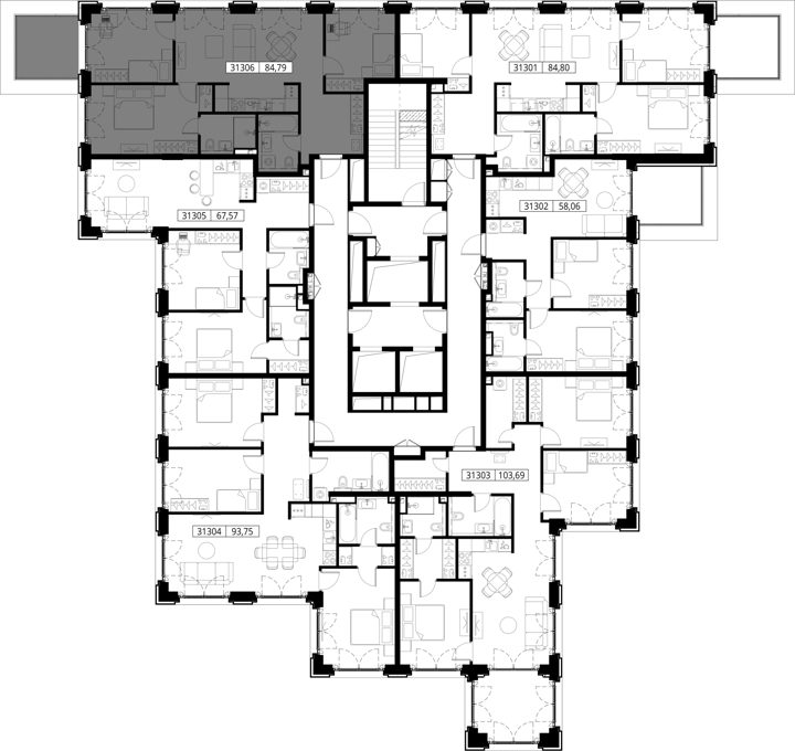 3-комнатная квартира, 84,8 м² — фото 2