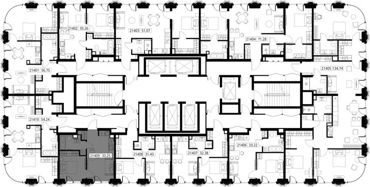 1-комнатная квартира, 32,6 м² — фото 2