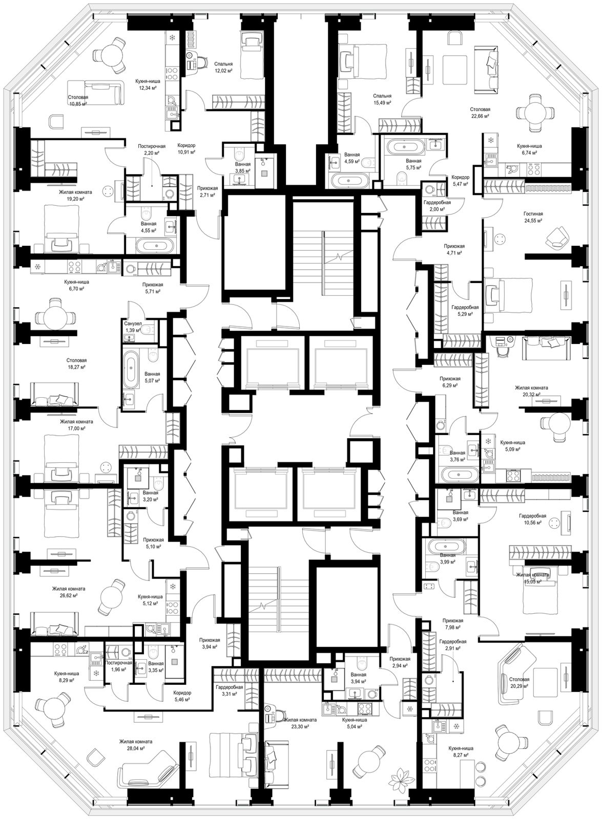 3-комнатная квартира, 97,2 м²
