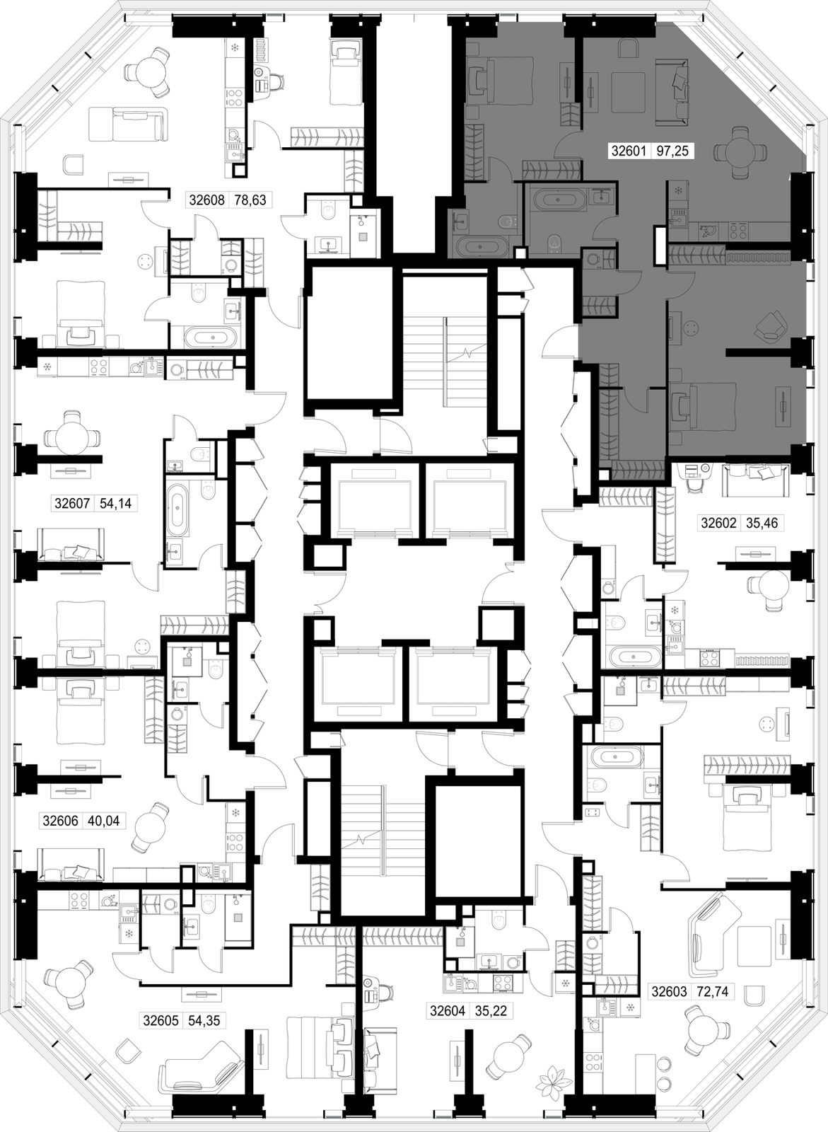 3-комнатная квартира, 97,2 м² — фото 3