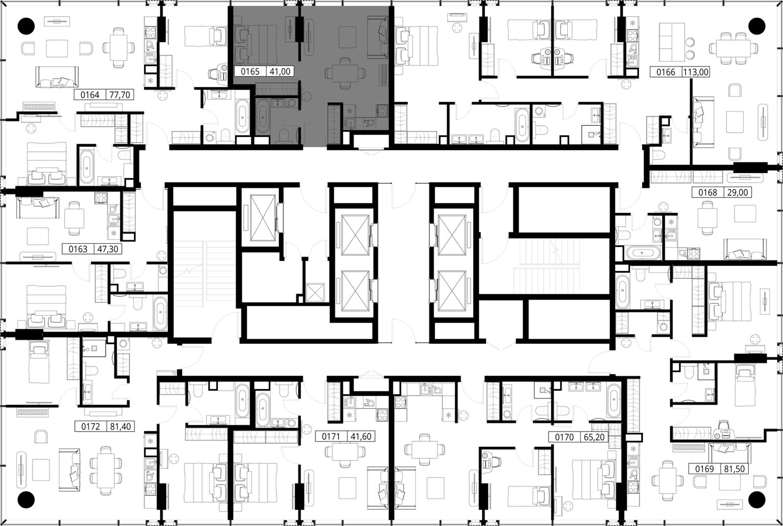 1-комнатная квартира, 41 м² — фото 2