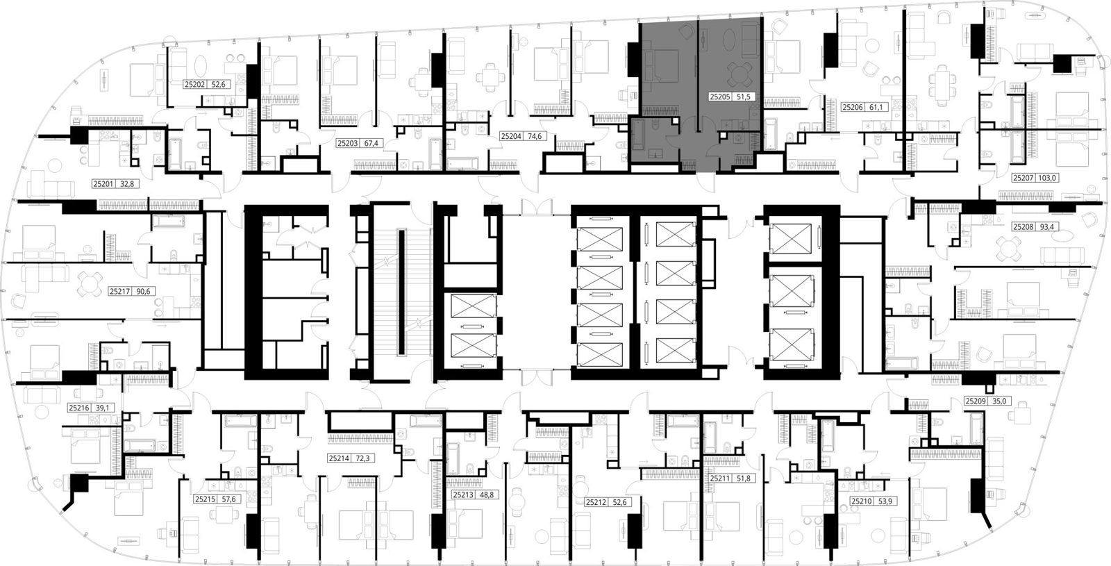 1-комнатная квартира, 51,5 м² — фото 2