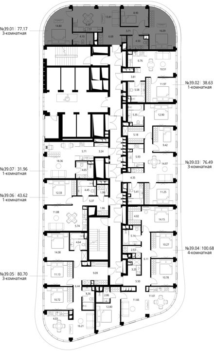 3-комнатная квартира, 77,2 м² — фото 2