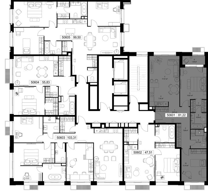 2-комнатная квартира, 81,2 м² — фото 2