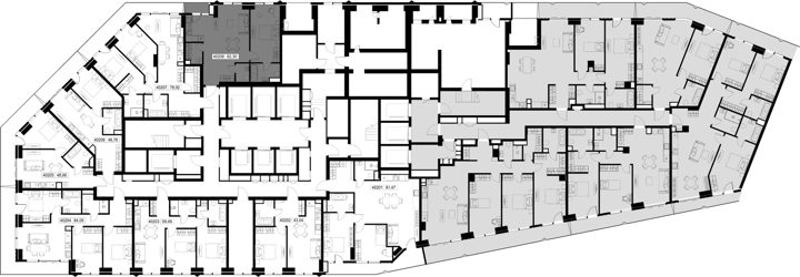 1-комнатная квартира, 62,3 м² — фото 2