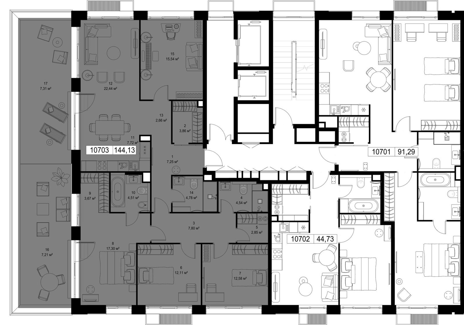 4-комнатная квартира, 144,1 м² — фото 3